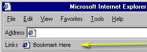 Internet Explorer Bookmarks Bar